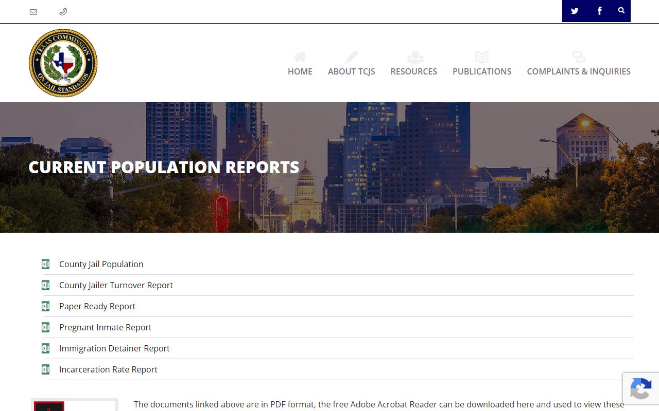 Yoakum County Law Enforcement Center jail population TCJS reports